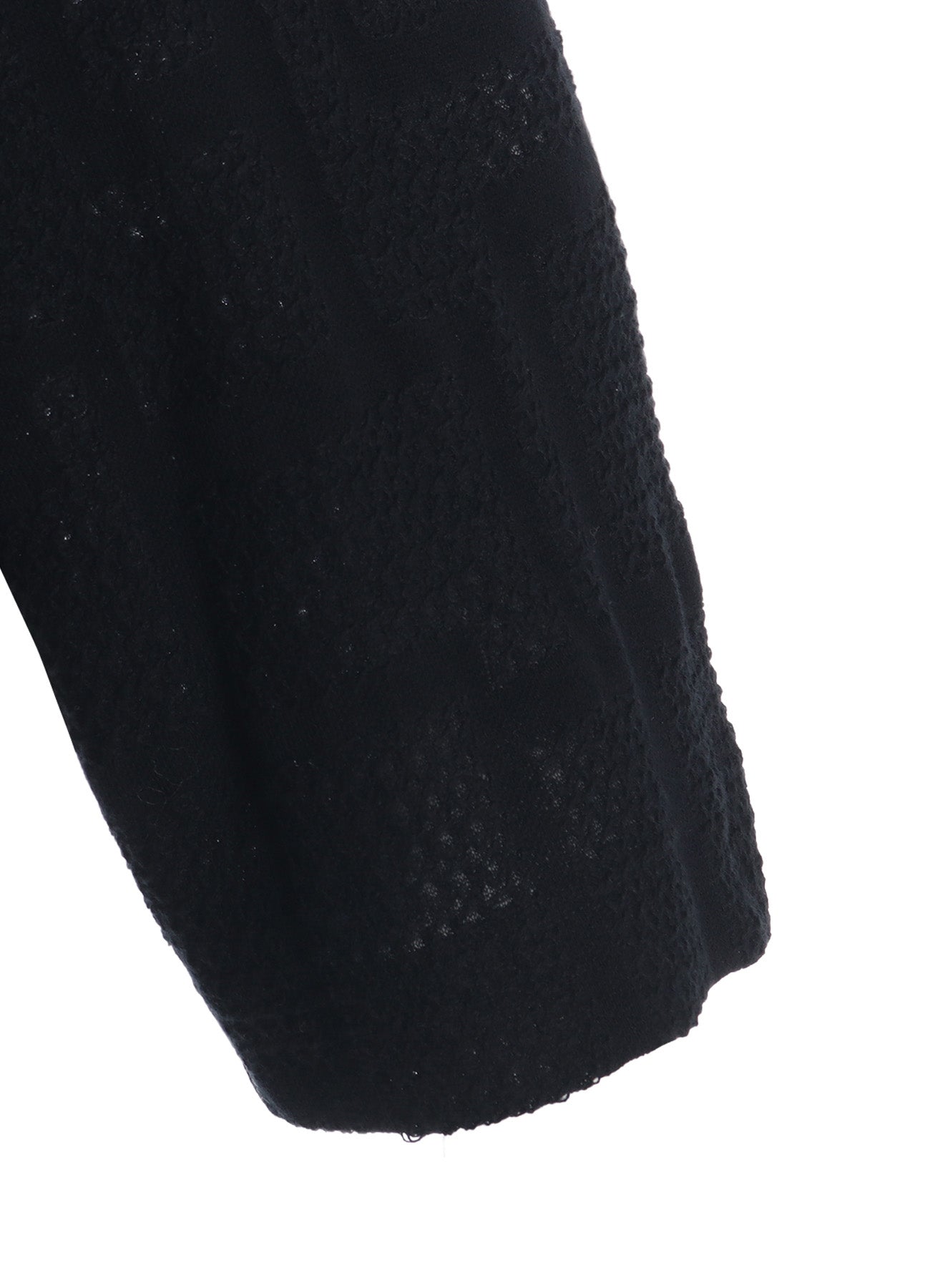 GEOMETRIC SHEER COLLARED RAGLAN PULLOVER