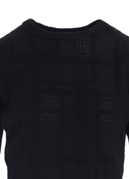 GEOMETRIC SHEER JQ ROUND NECK LONG SLEEVE T
