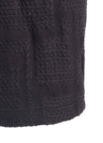 GEOMETRIC SHEER JQ ROUND NECK LONG CARDIGAN