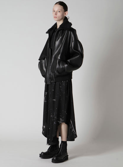 COW LEATER BLOUSON