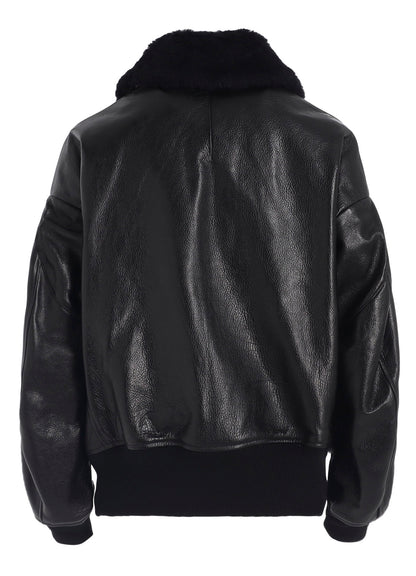 COW LEATER BLOUSON