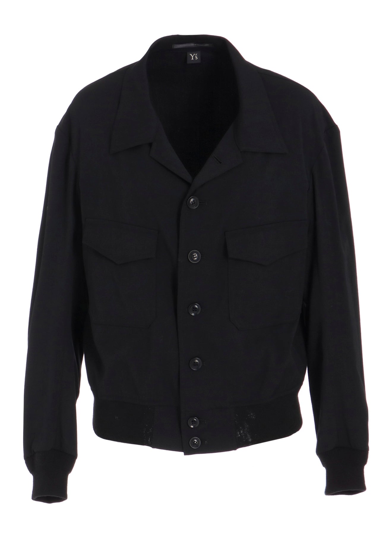 WOOL BREND TWILL SHIRT COLLAR BLOUSON