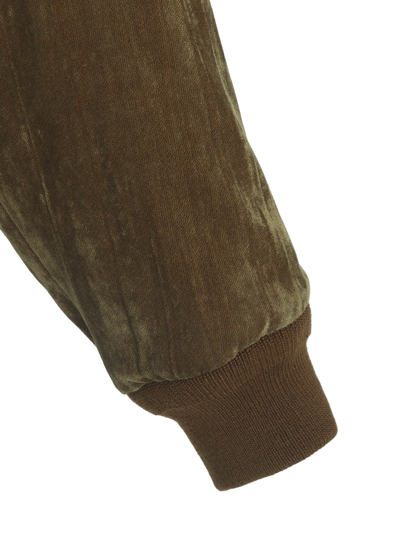 DISCHARGE-PRINTED VELVET SHIRT-COLLAR BLOUSON