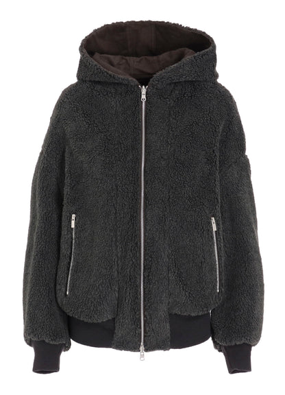 COTTON/FLAX MOLESKIN REVERSIBLE BLOUSON