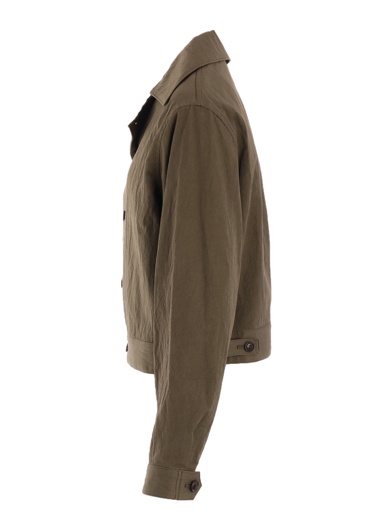 COTTON NYLON GABARDINE SLIT COLLART SHORT JACKET – THE SHOP YOHJI