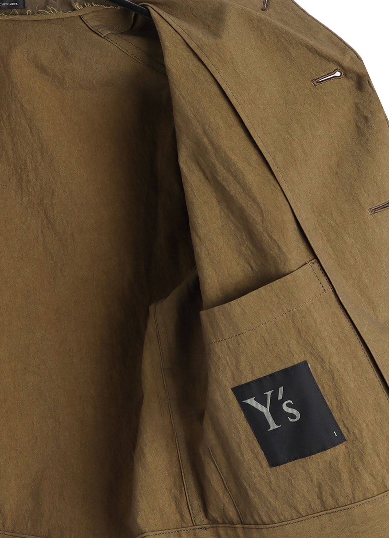 COTTON NYLON GABARDINE SLIT COLLART SHORT JACKET