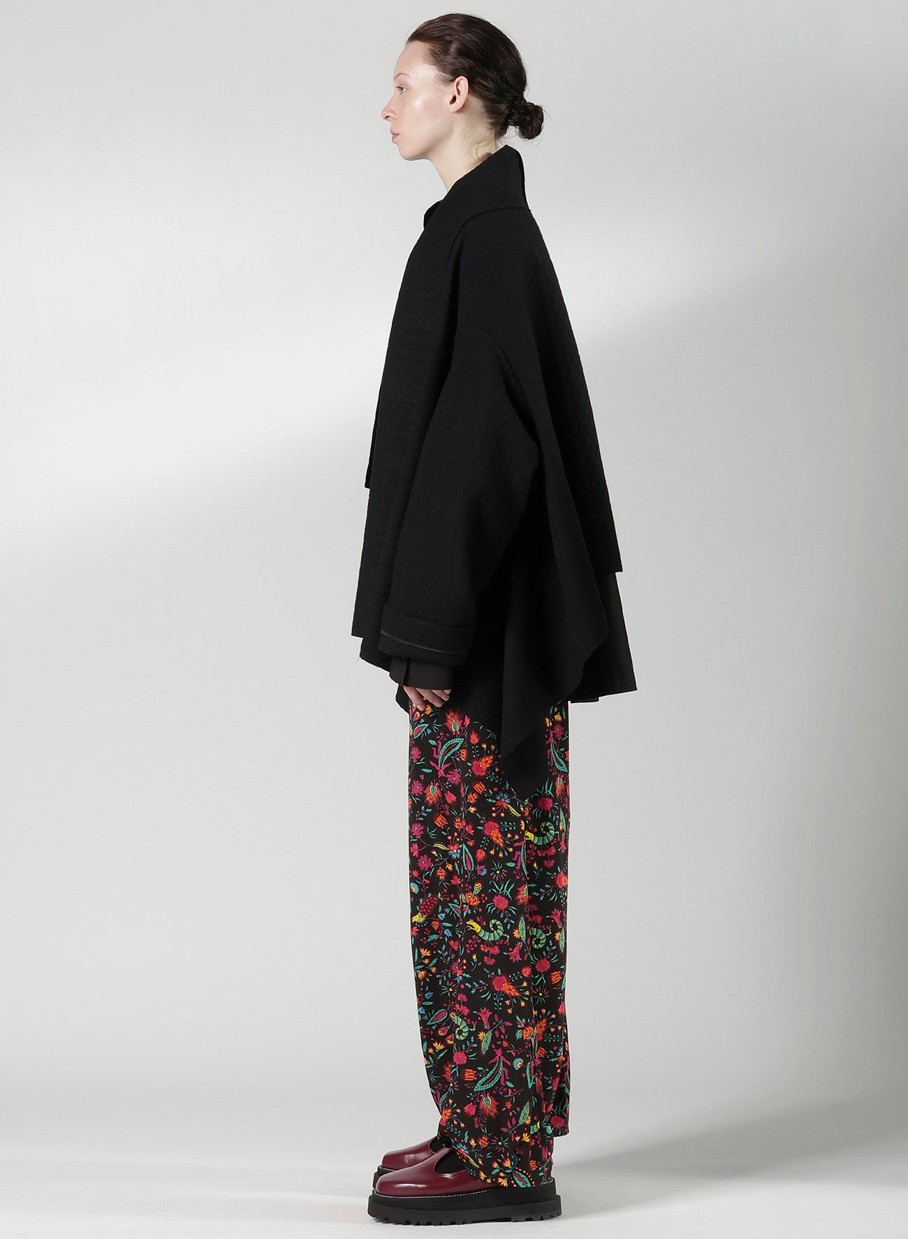 CABLE JQ KNIT SCARF BLOUSON