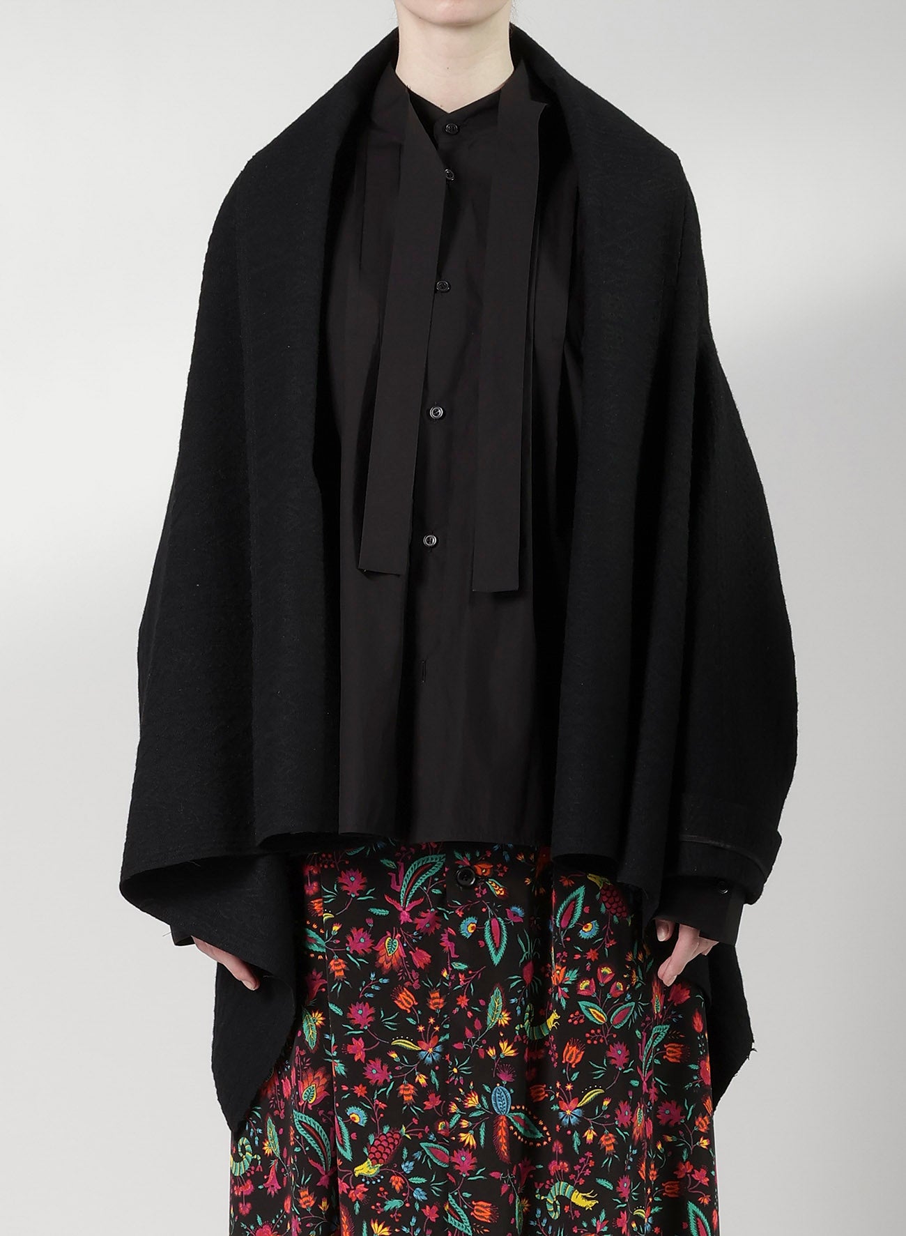 CABLE JQ KNIT SCARF BLOUSON