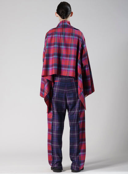 PLAID SCARF BLOUSON