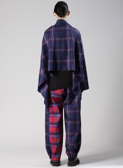 PLAID SCARF BLOUSON