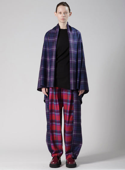 PLAID SCARF BLOUSON