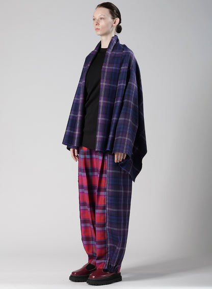 PLAID SCARF BLOUSON