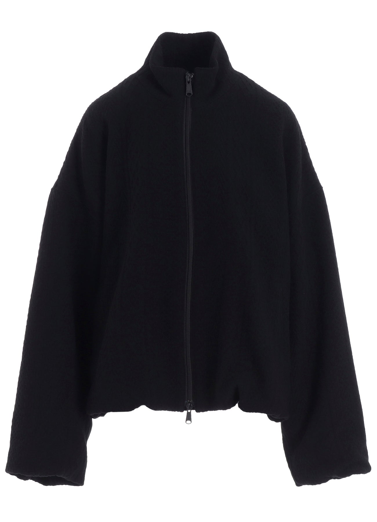 CABLE JQ KNIT STAND COLLAR BLOUSON