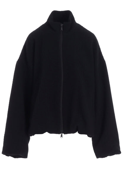 CABLE JQ KNIT STAND COLLAR BLOUSON