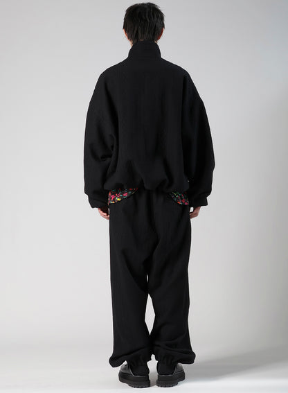 CABLE JQ KNIT STAND COLLAR BLOUSON