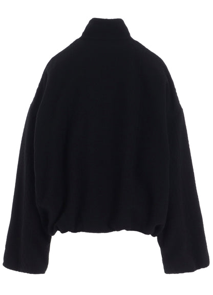 CABLE JQ KNIT STAND COLLAR BLOUSON