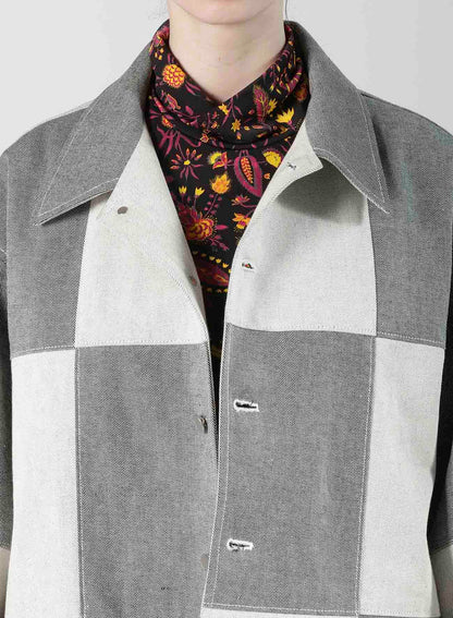 UNEVEN YARN DENIM SHIRT BLOUSON