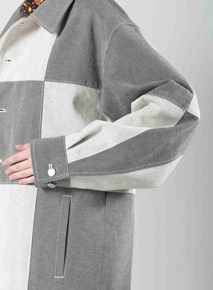 UNEVEN YARN DENIM SHIRT BLOUSON