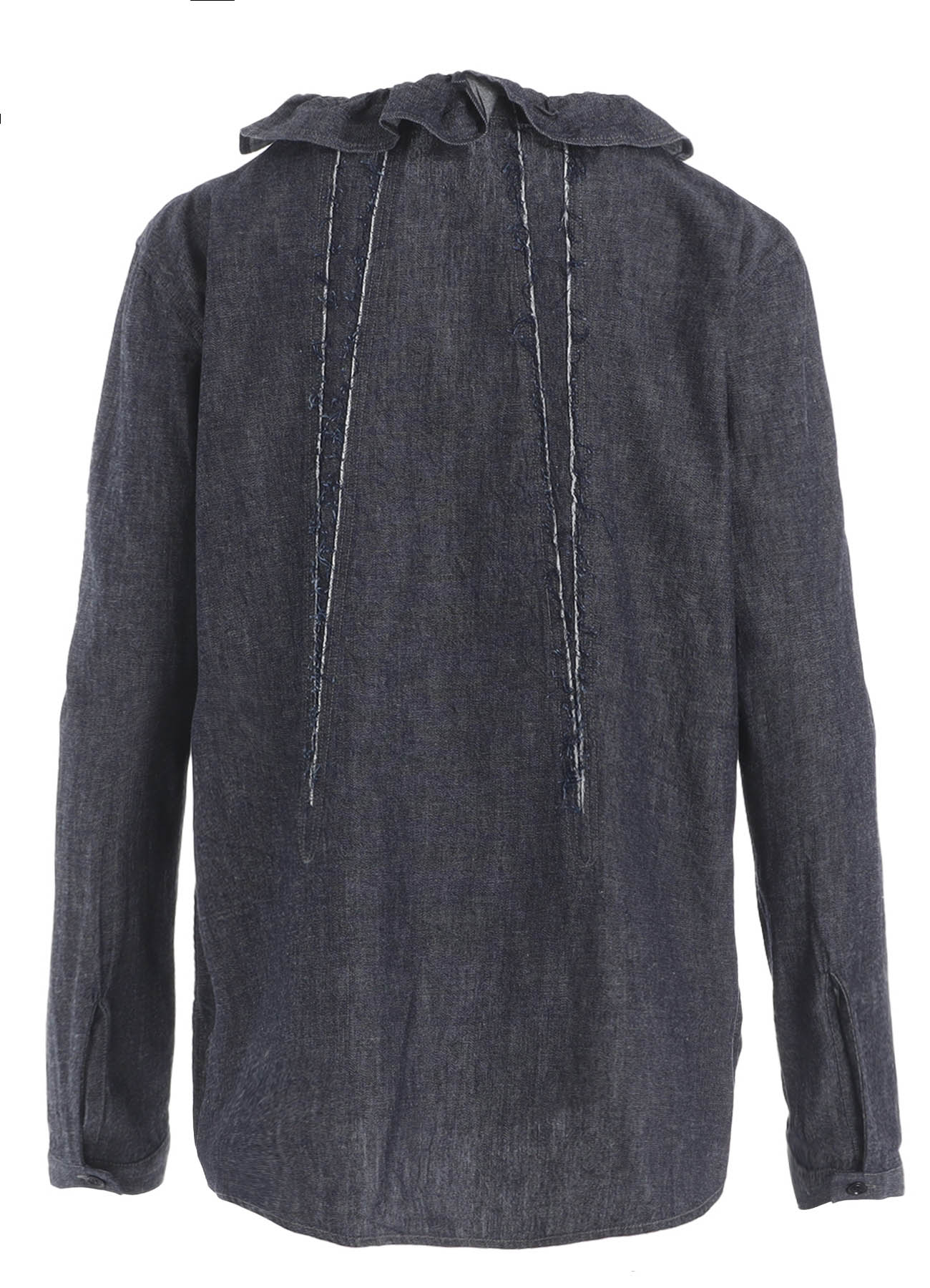 6OZ GATHER COLLAR DENIM SHIRT