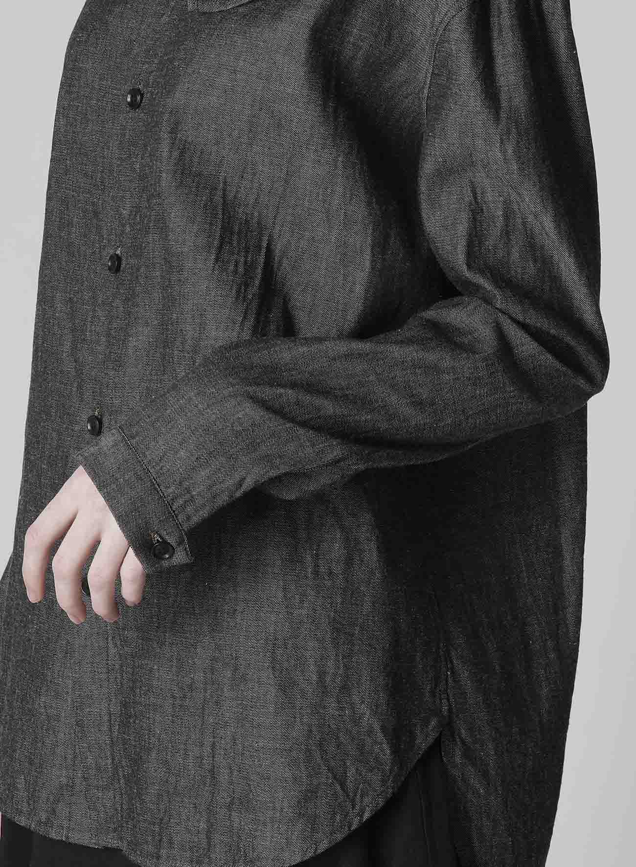 6OZ GATHER COLLAR DENIM SHIRT