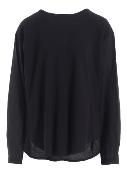 COTTON LAWN CUT&SEWN COMBINATION PULLOVER