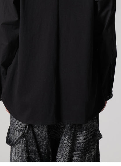 COTTON LAWN CUT&SEWN COMBINATION PULLOVER