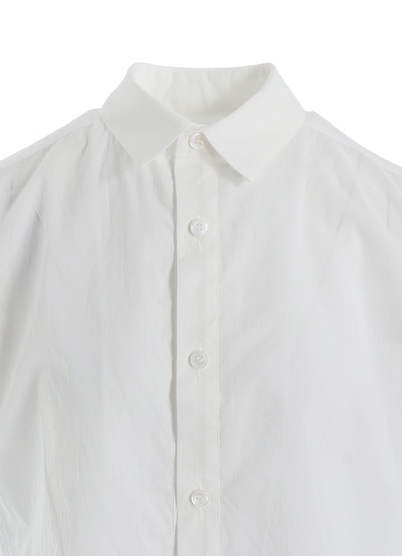 COTTON LAWN DOUBLE LAYERED FRONT HEM BLOUSE