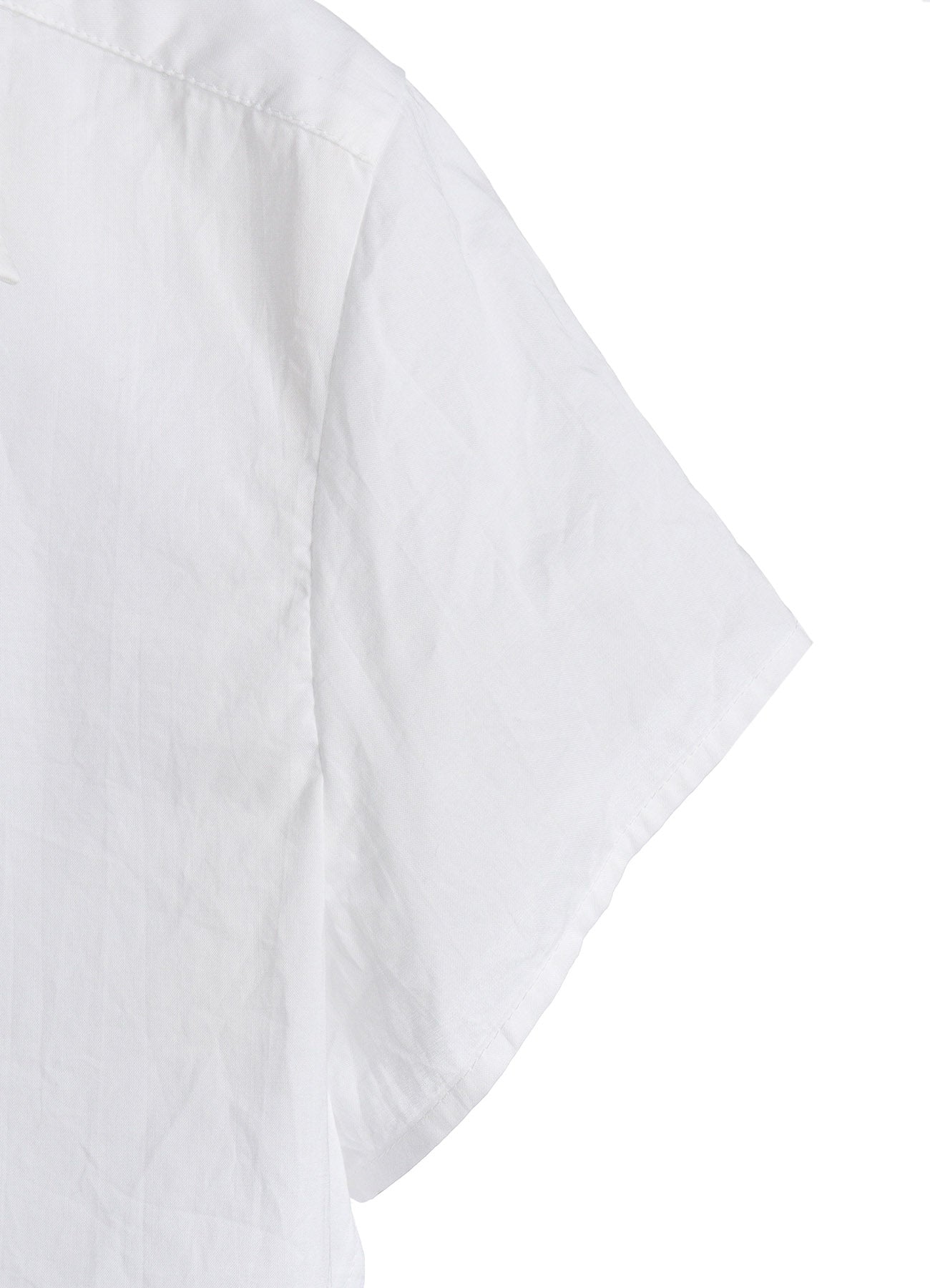 COTTON LAWN DOUBLE LAYERED FRONT HEM BLOUSE