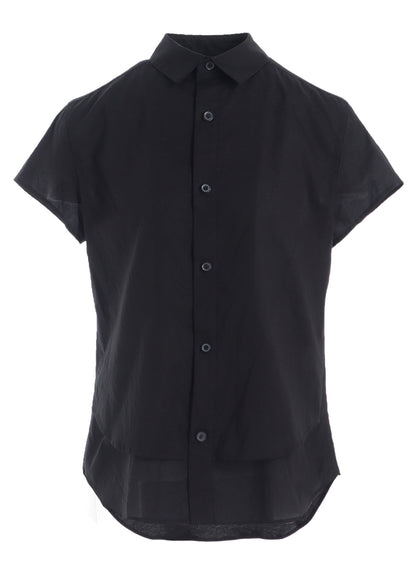 COTTON LAWN DOUBLE LAYERED FRONT HEM BLOUSE