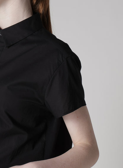 COTTON LAWN DOUBLE LAYERED FRONT HEM BLOUSE