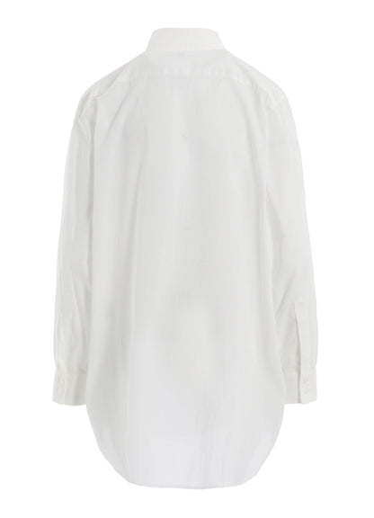 COTTON LAWN UNTRIMMED FRILL BLOUSE