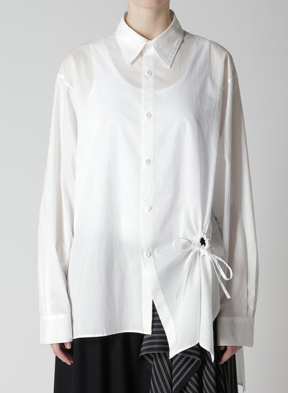 COTTON LAWN CIRCLE GATHERED  BLOUSE