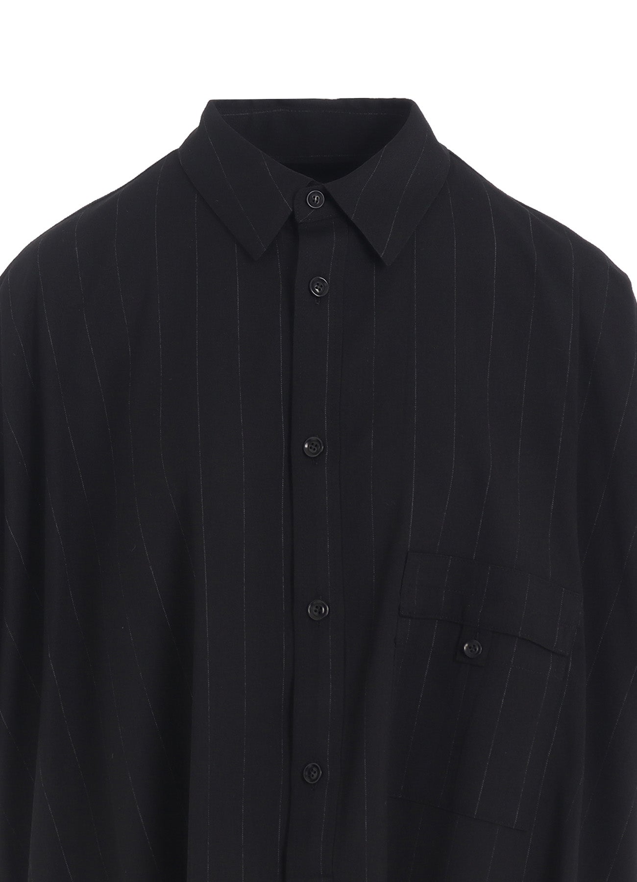 W/RY STRIPE ROLLED SLEEVE BLOUSE