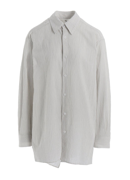 COTTON VOILE BACK-SIDE CLOTH STRIPE BLOUSE
