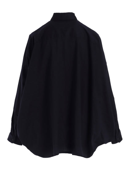 [Y's BORN PRODUCT] THIN COTTON TWILL DOUBLE FRONT BIG BLOUSE