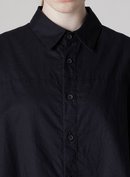[Y's BORN PRODUCT] THIN COTTON TWILL DOUBLE FRONT BIG BLOUSE