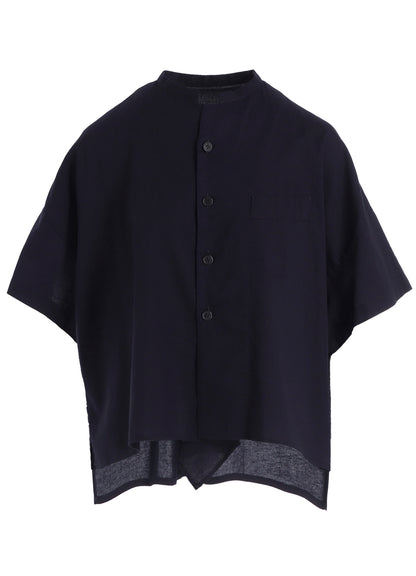 [Y's BORN PRODUCT] THIN COTTON TWILL HALF SLEEVE BOX SHIRT