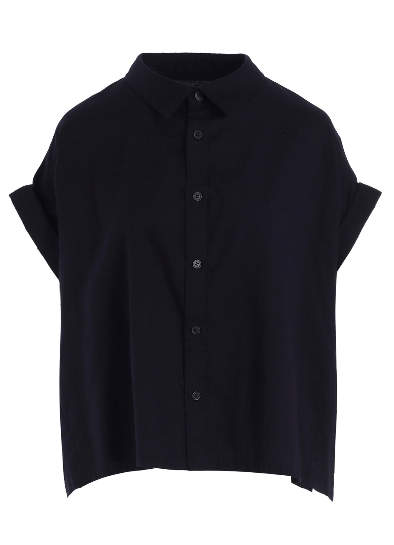 [Y's BORN PRODUCT] THIN COTTON TWILL SHORT SLEEVE BLOUSE