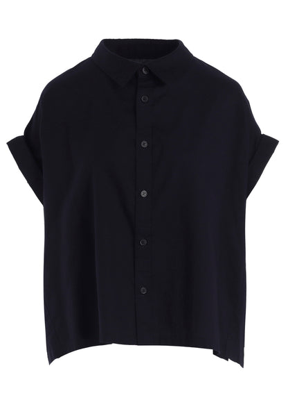 [Y's BORN PRODUCT] THIN COTTON TWILL SHORT SLEEVE BLOUSE