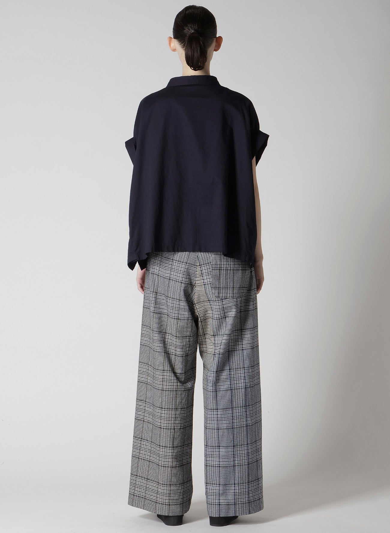 [Y's BORN PRODUCT] THIN COTTON TWILL SHORT SLEEVE BLOUSE