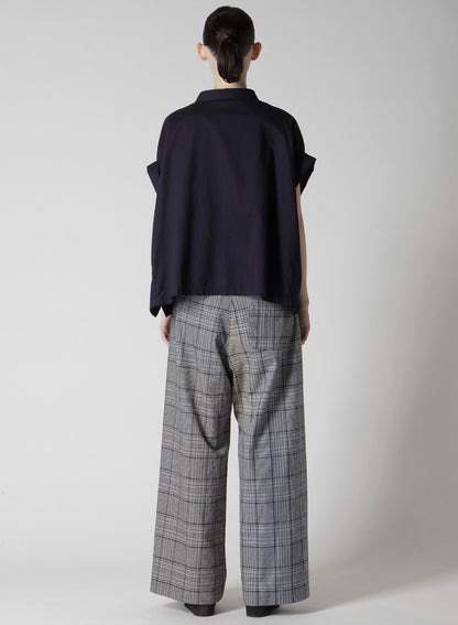 [Y's BORN PRODUCT] THIN COTTON TWILL SHORT SLEEVE BLOUSE