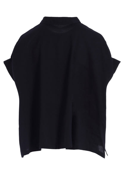 [Y's BORN PRODUCT] THIN COTTON TWILL SHORT SLEEVE BLOUSE