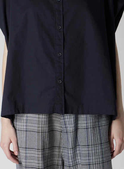 [Y's BORN PRODUCT] THIN COTTON TWILL SHORT SLEEVE BLOUSE