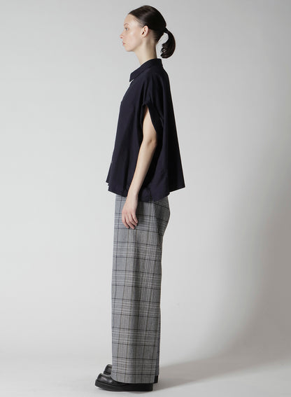 [Y's BORN PRODUCT] THIN COTTON TWILL SHORT SLEEVE BLOUSE