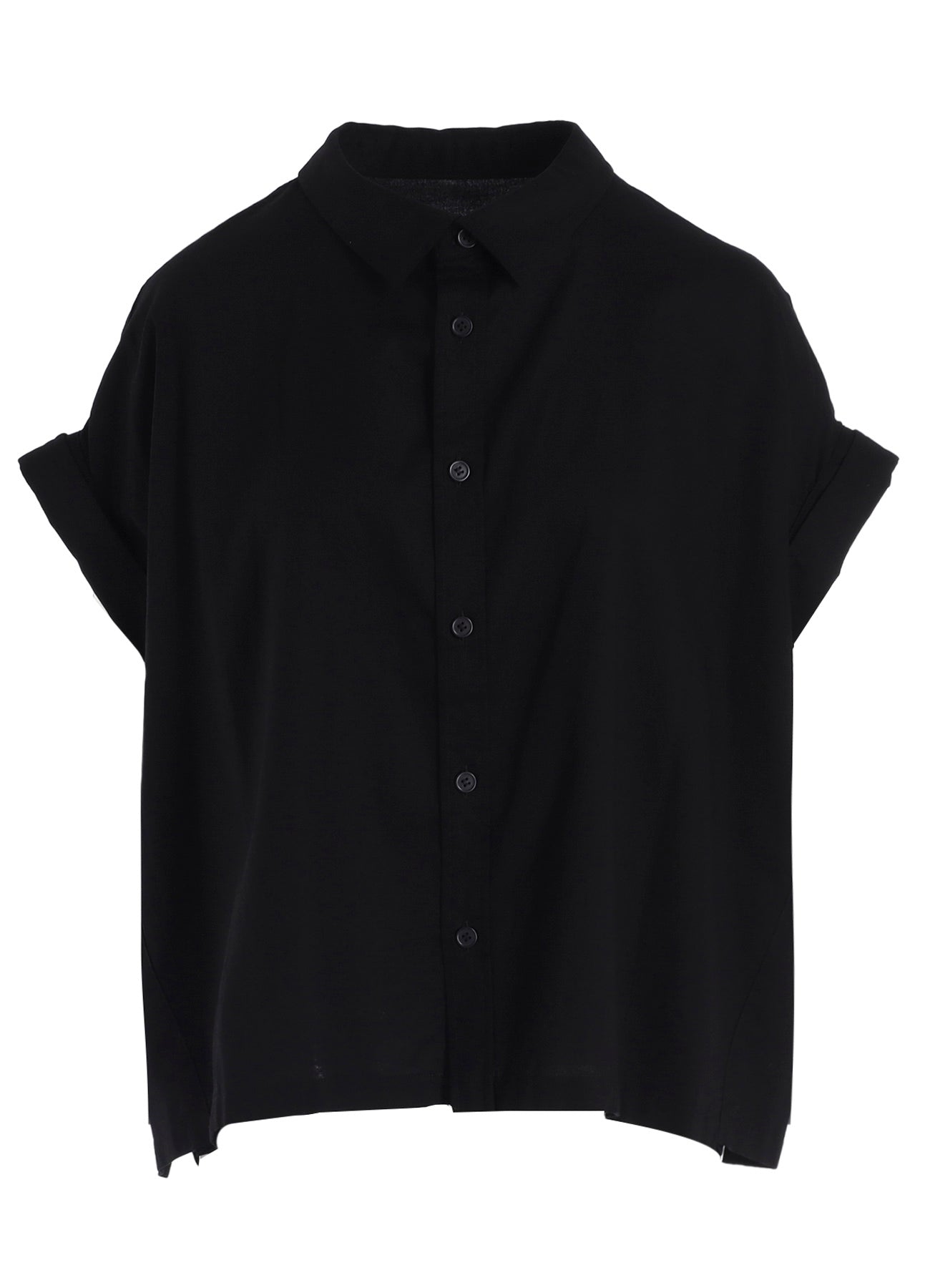 Y's BORN PRODUCT] THIN COTTON TWILL SHORT SLEEVE BLOUSE – THE SHOP