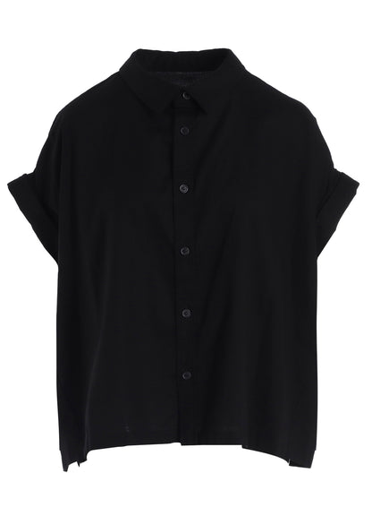 [Y's BORN PRODUCT] THIN COTTON TWILL SHORT SLEEVE BLOUSE