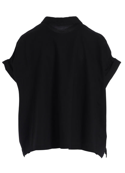 [Y's BORN PRODUCT] THIN COTTON TWILL SHORT SLEEVE BLOUSE