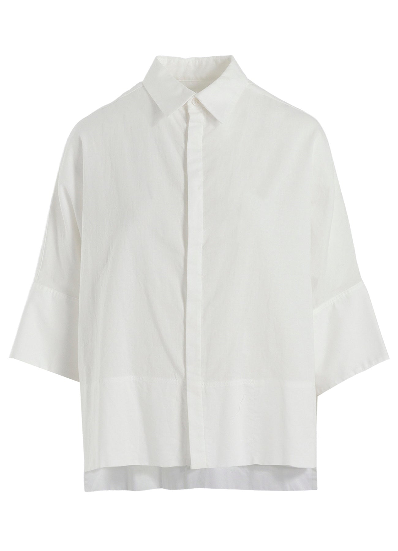 [Y's BORN PRODUCT] THIN COTTON TWILL WIDE CUFFS SHIRT