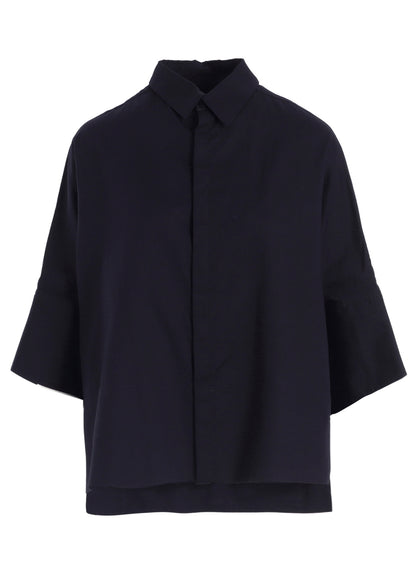 [Y's BORN PRODUCT] THIN COTTON TWILL WIDE CUFFS SHIRT