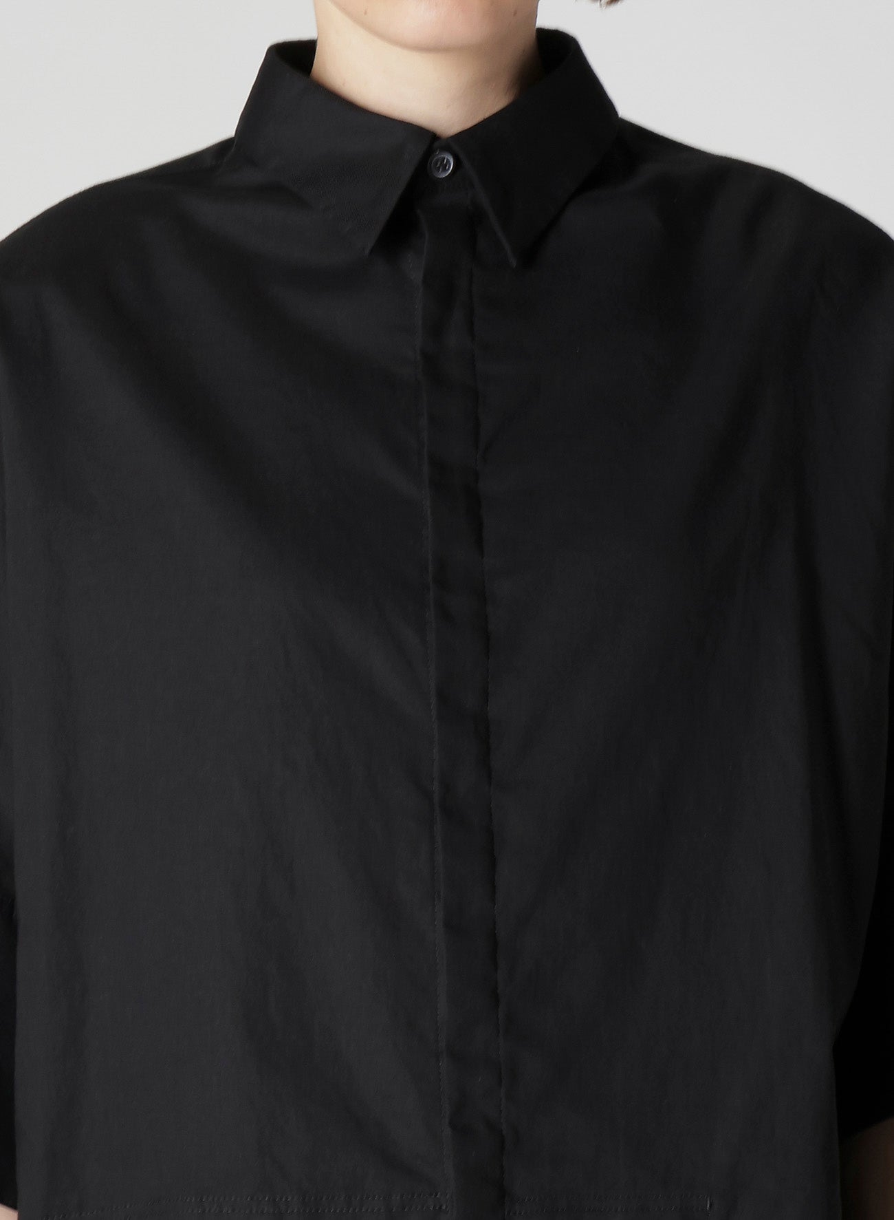 [Y's BORN PRODUCT] THIN COTTON TWILL WIDE CUFFS SHIRT
